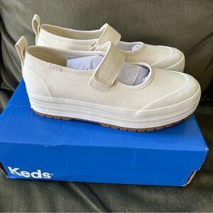 Keds Canvas Platform MaryJane Shoes NEW